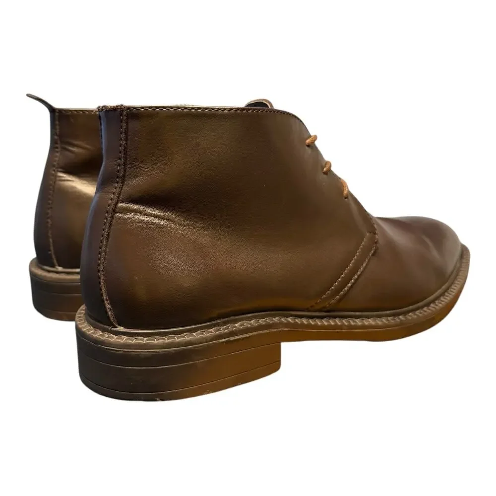 JOSEPH ABBOUD Chukka Boots Men’s Size 8 M Brown Leather Casual Lace Up READ